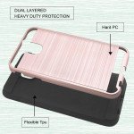 Wholesale Samsung Galaxy J7 2018 / Refine / SM-J737 (AT&T) / Aero / Aura / Crown / Top / Eon / Star Armor Hybrid Case (Rose Gold)